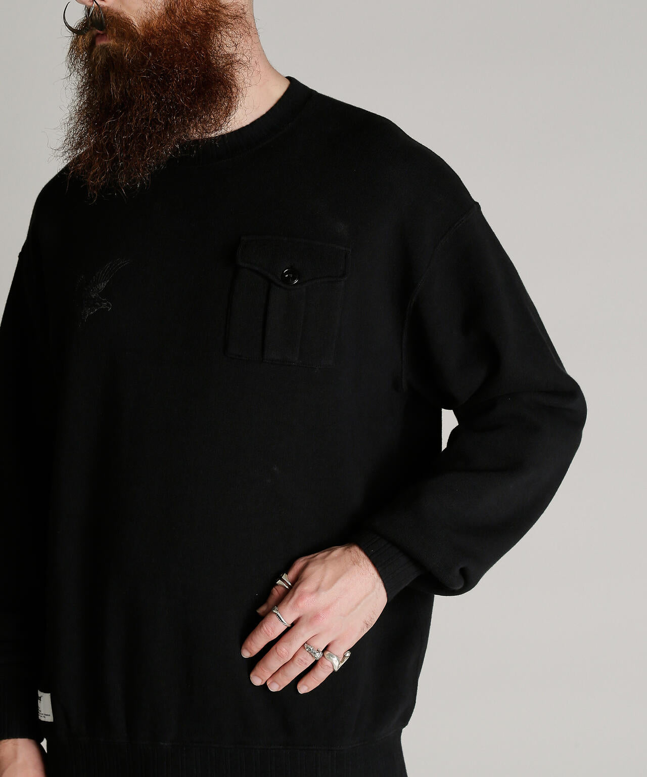 CREW SWEAT RIB STITCH EAGLE/クルースウェット リブステッチ イーグル