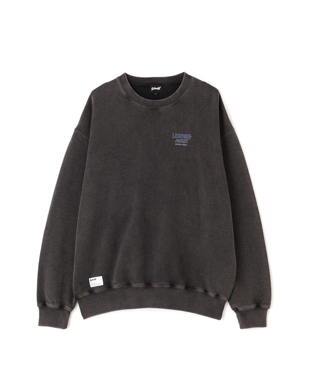 CREW SWEAT LEATHER JACKET MAKES A MAN/クルー スウェット レザー ジャケット メイクスアマン