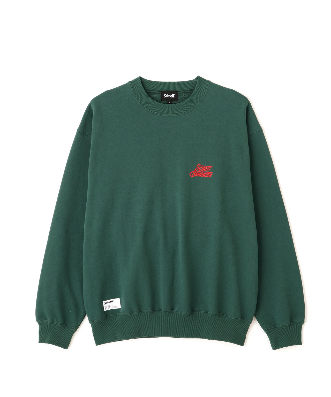CREW SWEAT H.LOGO Schott BROS. EMB./クルー 刺繍スウェット ハート ロゴ ショット ブラザーズ