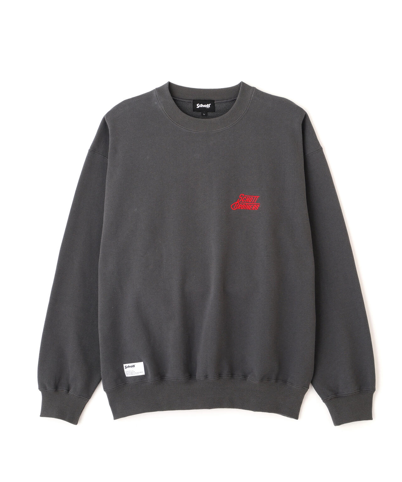 CREW SWEAT H.LOGO Schott BROS. EMB./クルー 刺繍スウェット ハート ロゴ ショット ブラザーズ