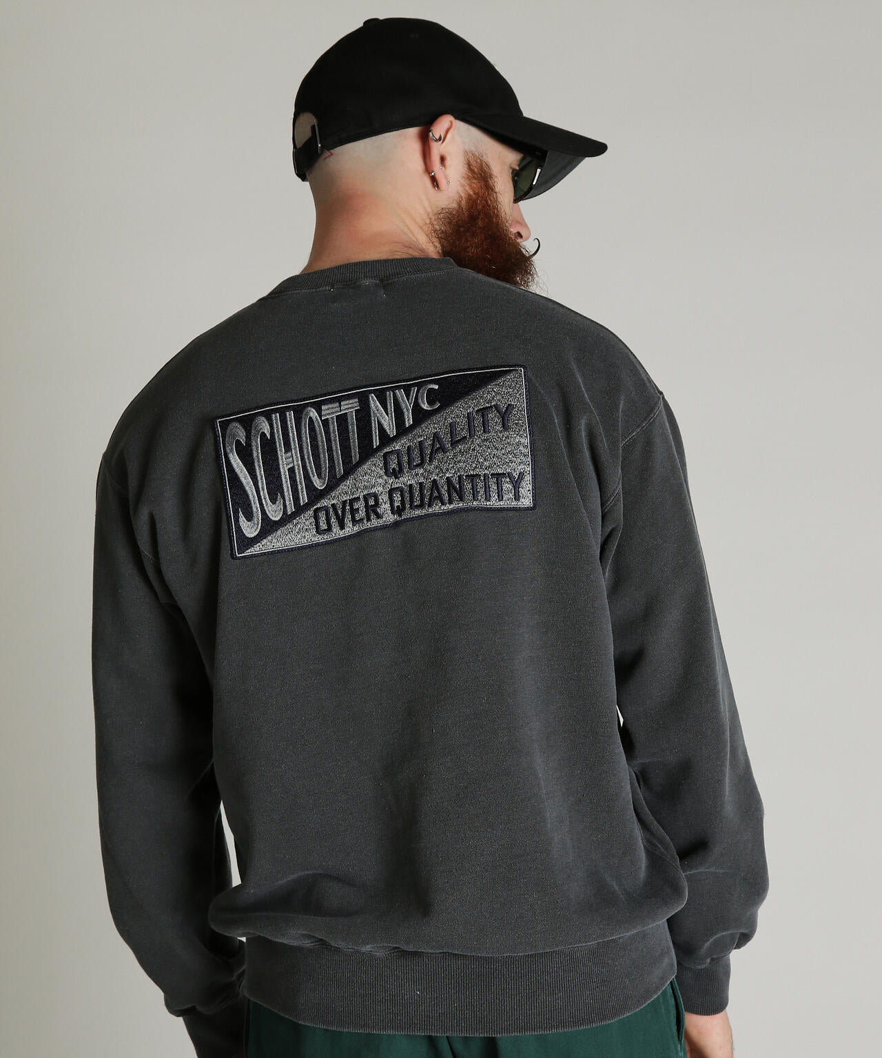 CREW SWEAT SQUARE Schott N.Y.C. EMB./クルー 刺繍スウェット スクエアー ショット ニューヨーク