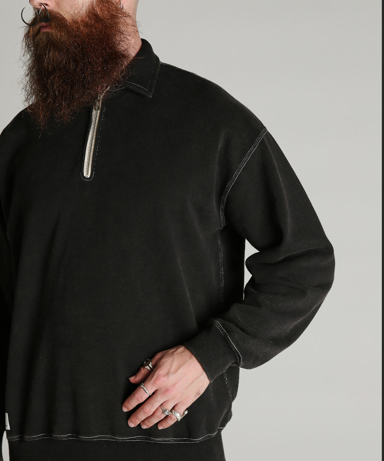 HALF ZIP SWEAT/ハーフ ジップ スウェット