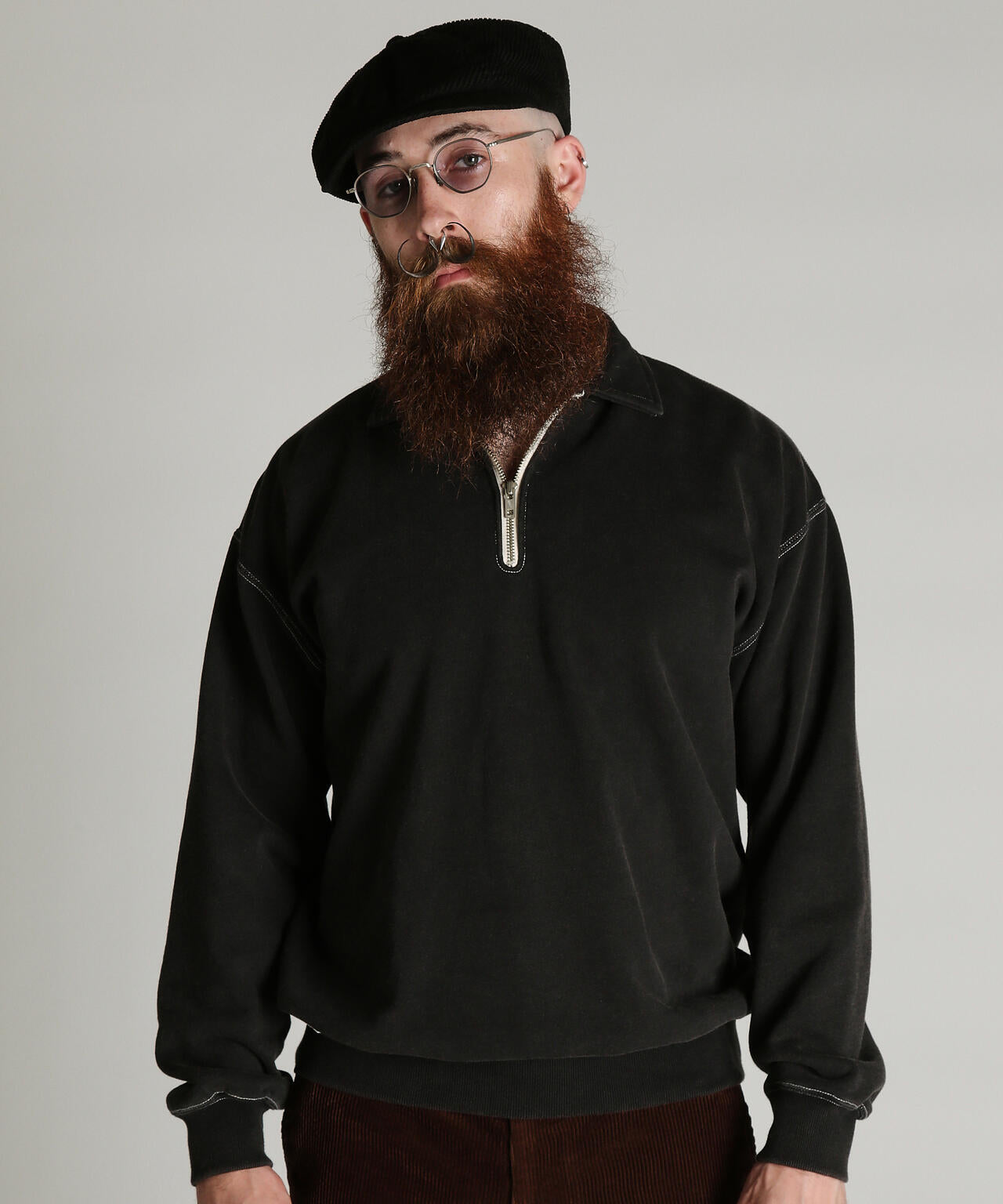 HALF ZIP SWEAT/ハーフ ジップ スウェット