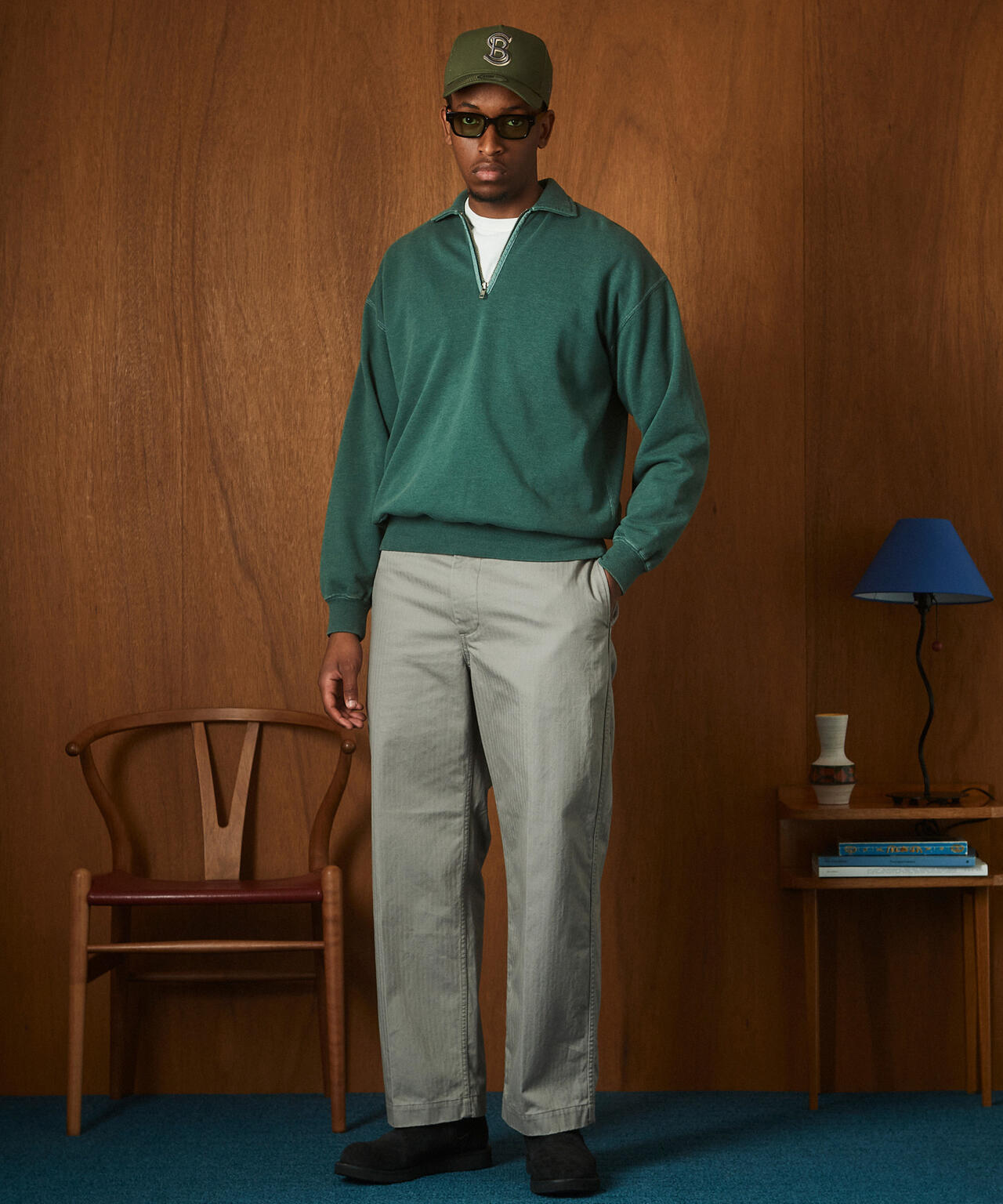 HALF ZIP SWEAT/ハーフ ジップ スウェット