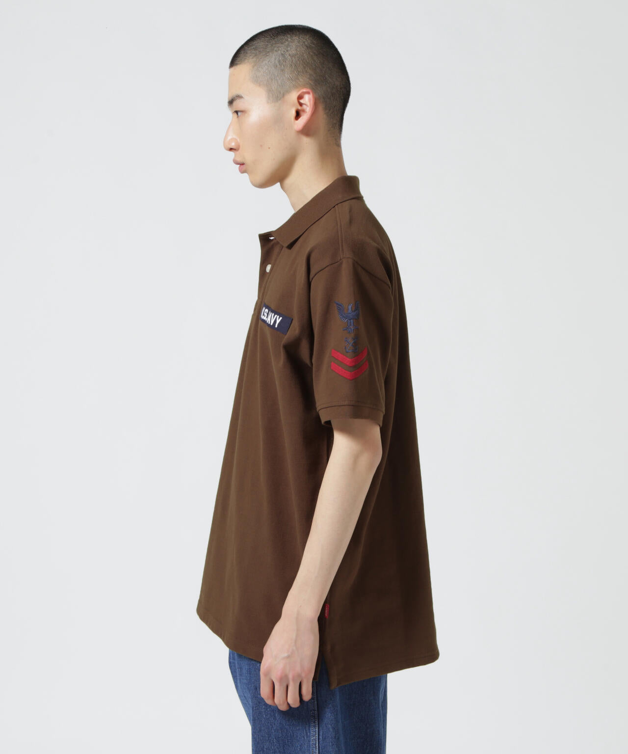 ネイバル パッチド ポロシャツ/NAVAL PATCHED POLO SHIRT