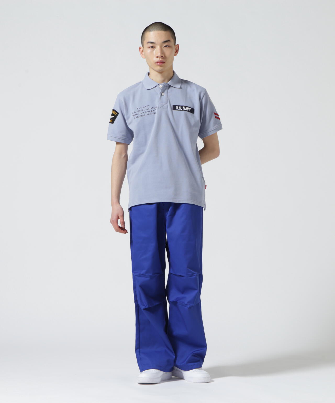 ネイバル パッチド ポロシャツ/NAVAL PATCHED POLO SHIRT