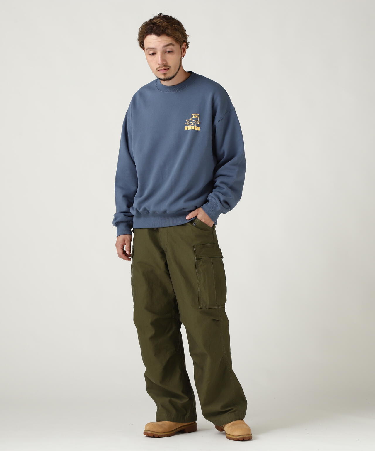 《WEB&DEPOT限定》FLIGHT MECHANIC CREW NECK SWEAT