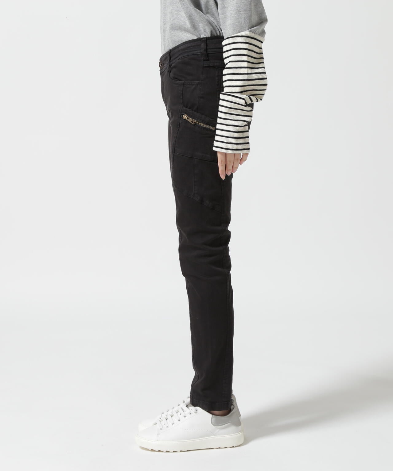 SIDE ZIP POCKET SKINNY PANTS/ サイドジップポケット スキニーパンツ