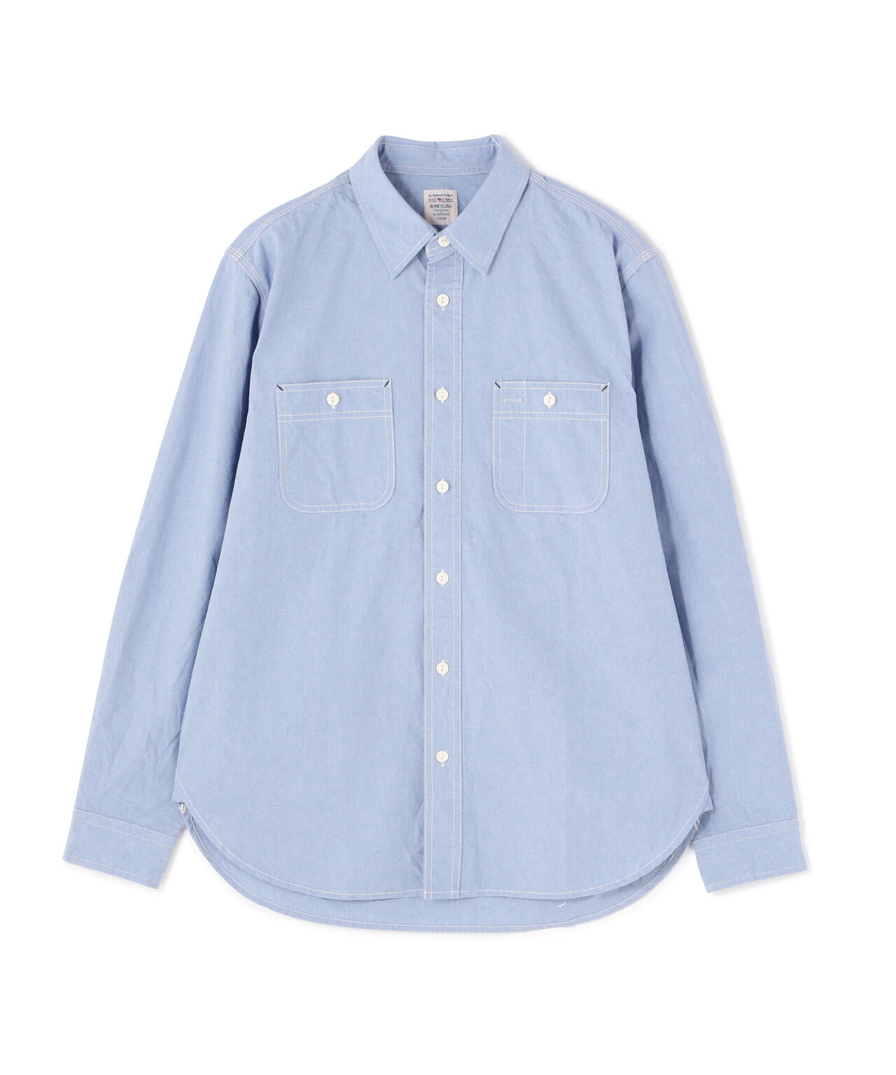 《DAILY/デイリー》BASIC CHAMBRAY LONG SLEEVE SHIRT / 長袖 ベーシック シャンブレー シャツ /