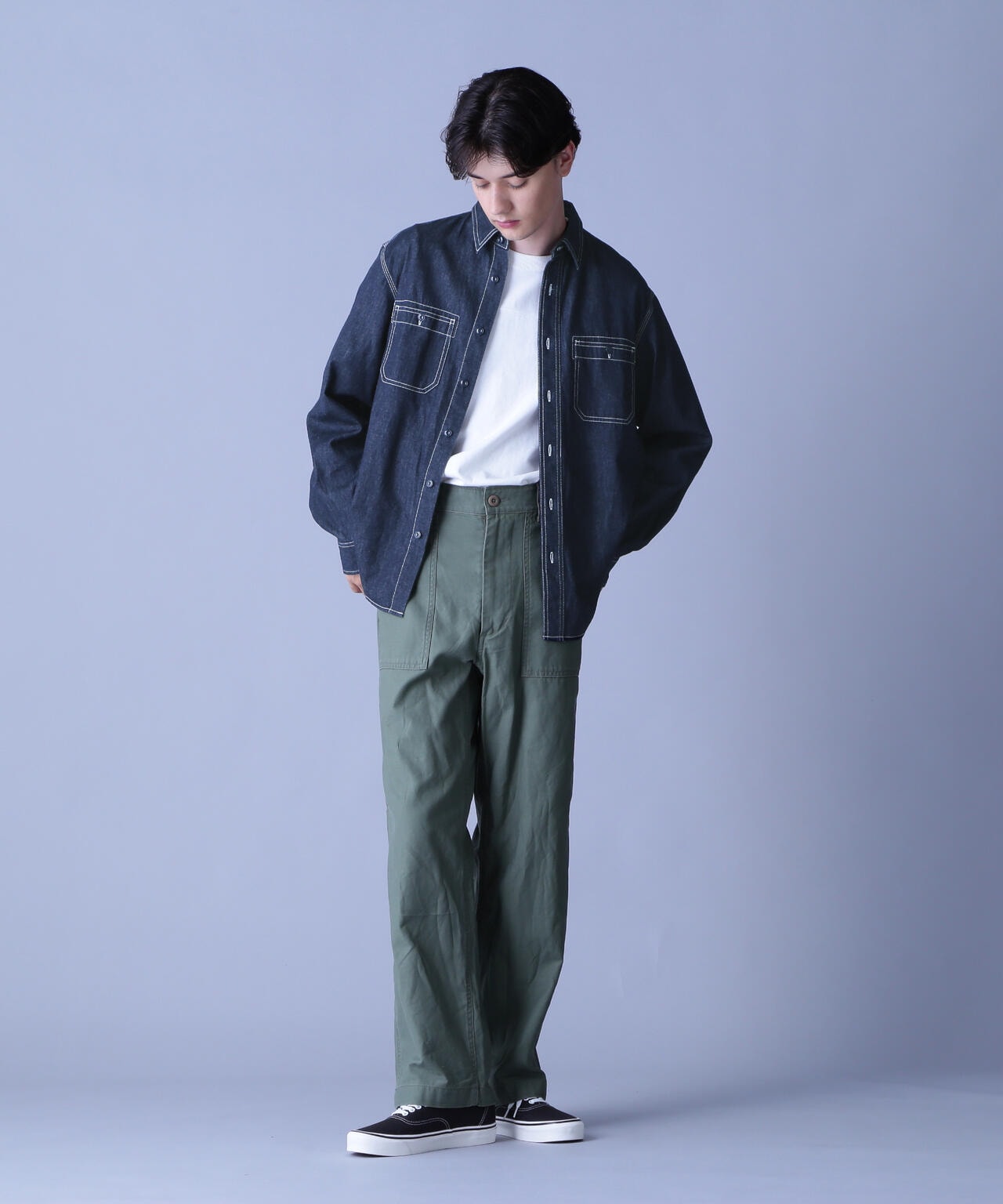 BASIC LIGHT DENIM L/S SHIRT / ベーシック ライト デニム 長袖 シャツ