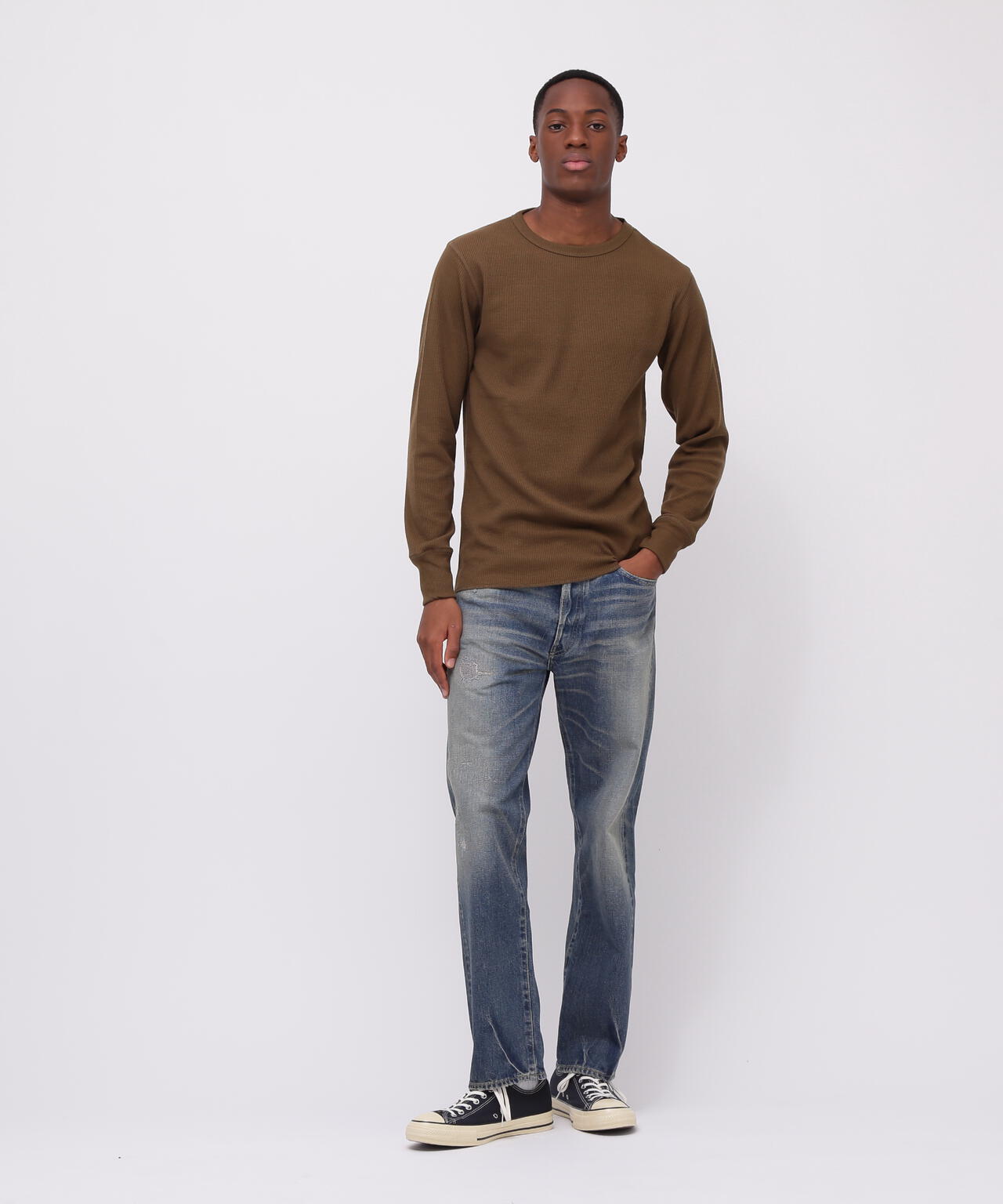 《DAILY/デイリー》THERMAL L/S CREW NECK T-SHIRT