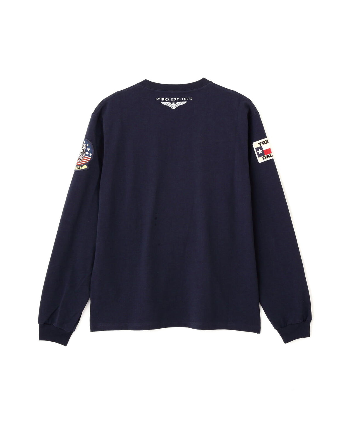 《WEB&DEPOT限定》TOP GUN PATCHED L/S T-SHIRT / トップガン パッチド 長袖 Tシャツ / AVIREX