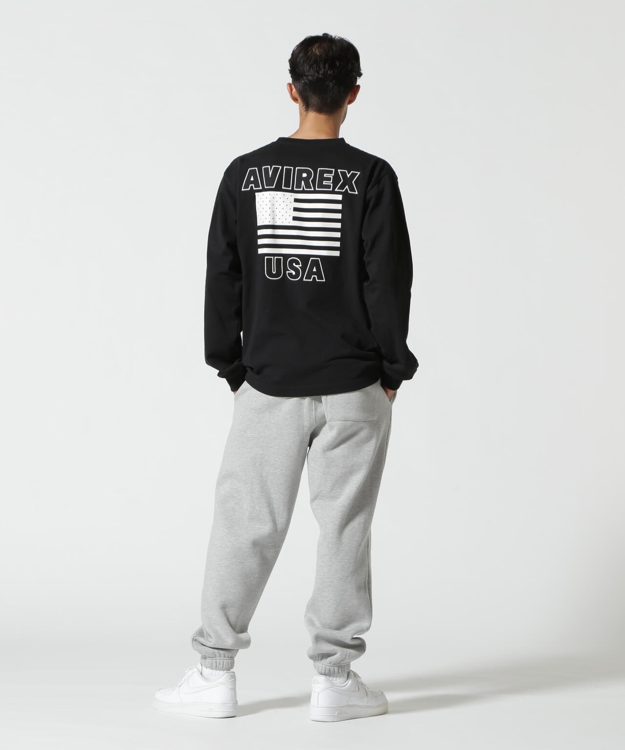 《WEB&DEPOT限定》AMERICAN FLAGS L/S T-SHIRT / アメリカン フラッグス 長袖 Tシャツ / AVIREX