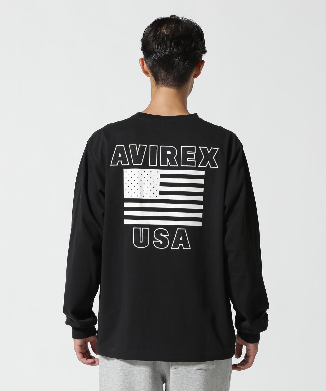 《WEB&DEPOT限定》AMERICAN FLAGS L/S T-SHIRT / アメリカン フラッグス 長袖 Tシャツ / AVIREX