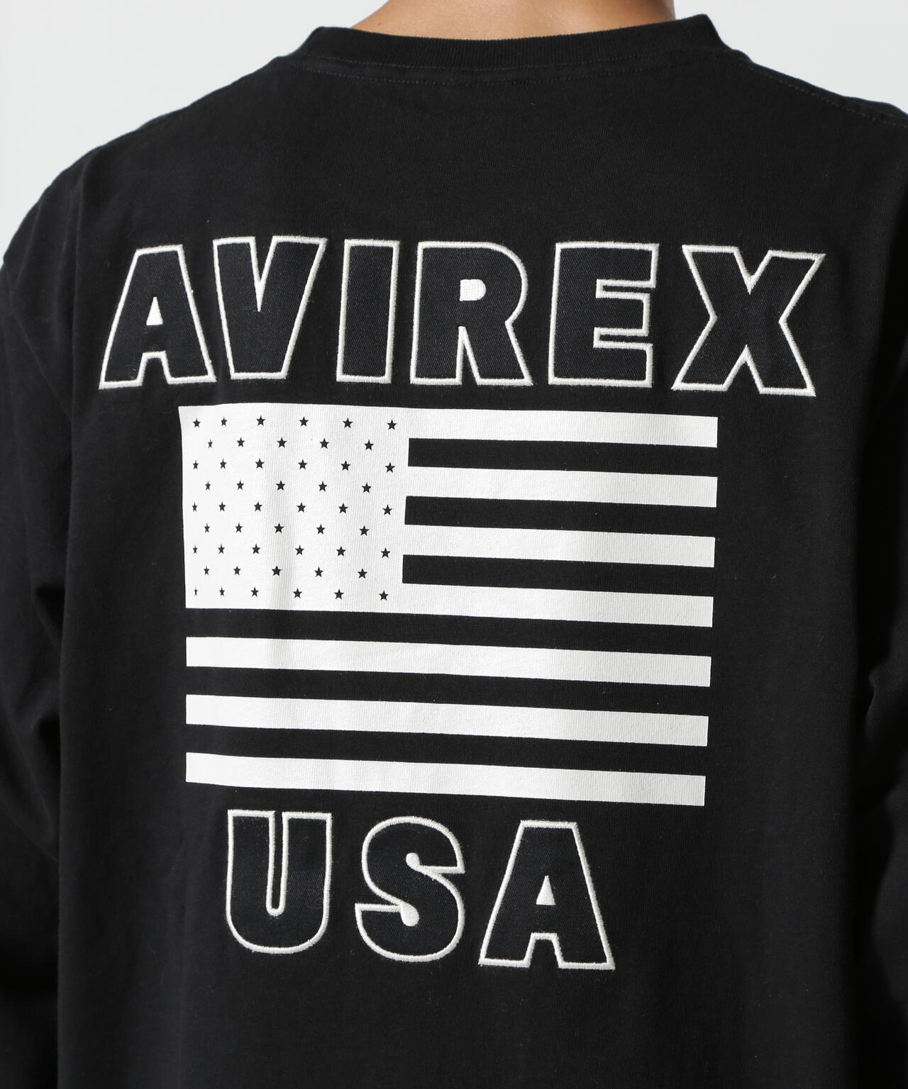 《WEB&DEPOT限定》AMERICAN FLAGS L/S T-SHIRT / アメリカン フラッグス 長袖 Tシャツ / AVIREX
