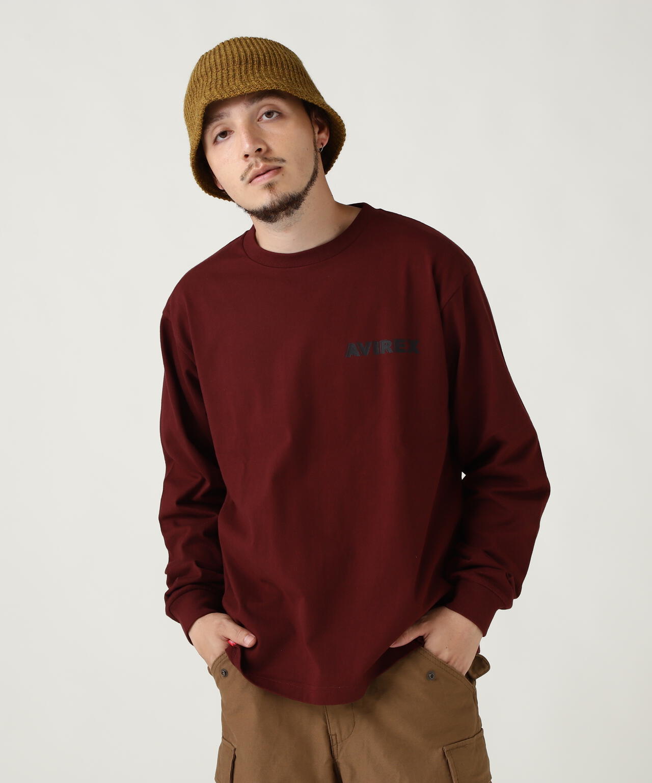 《WEB限定》CAMOUFLAGE STAR & PINUP GIRL L/S T-SHIRT /