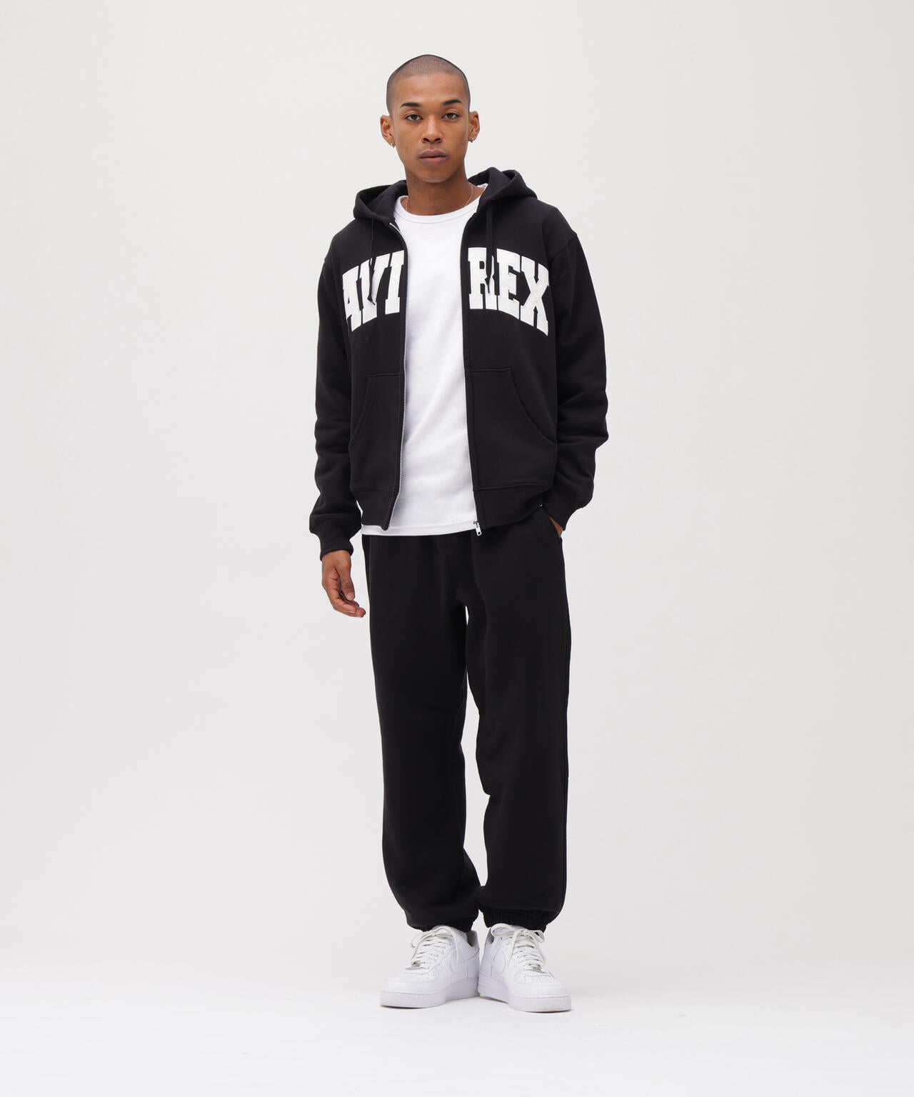 《DAILY/デイリー》ZIP UP SWEAT PARKA LOGO / ジップアップ スウェット パーカー ロゴ / AVIREX /