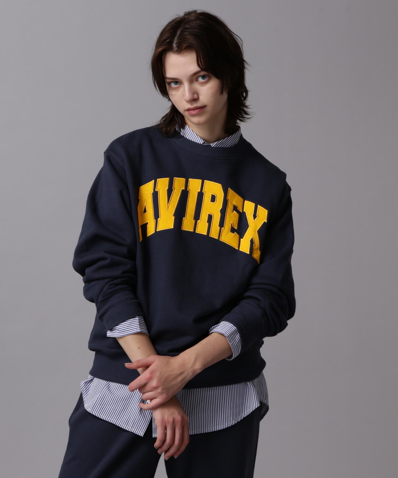 《DAILY/デイリー》CREW NECK L/S SWEAT LOGO / クルーネック ロングスリーブ スウェット / AVIREX /