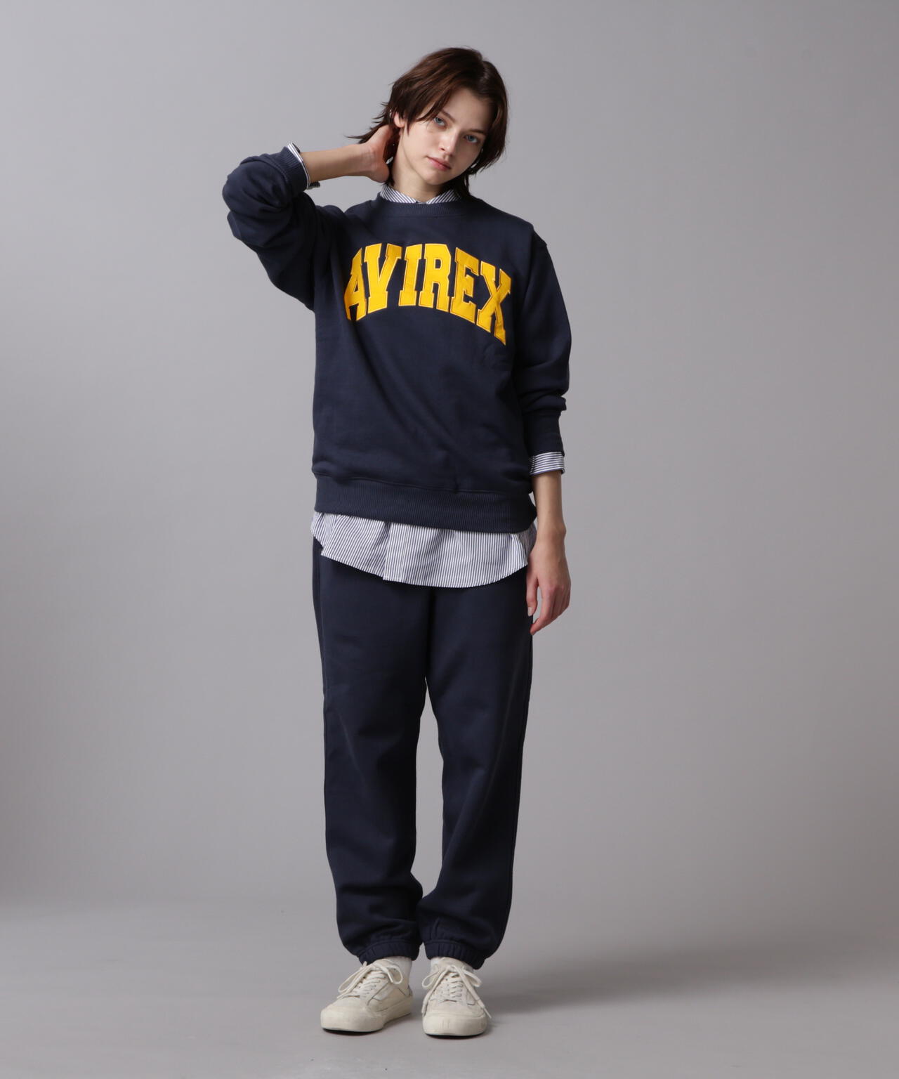 《DAILY/デイリー》CREW NECK L/S SWEAT LOGO / クルーネック ロングスリーブ スウェット / AVIREX /