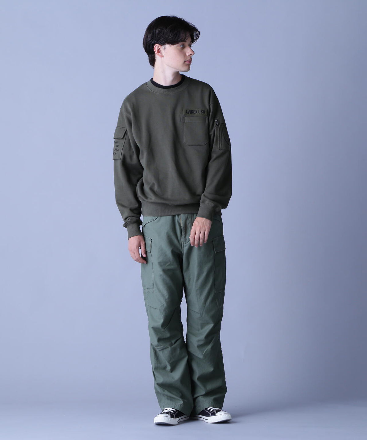 FATIGUE CREWNECK SWEAT / ファティーグ クルーネック スウェット / AVIREX / アヴィレックス
