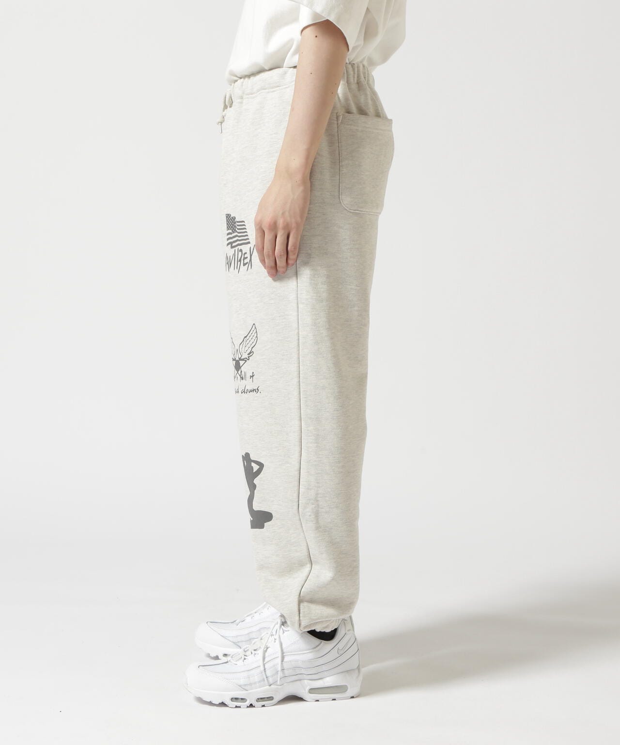 《WEB限定》STENCIL PRINT SWEAT PANTS / ステンシル プリント スウェットパンツ / AVIREX / アヴィレ