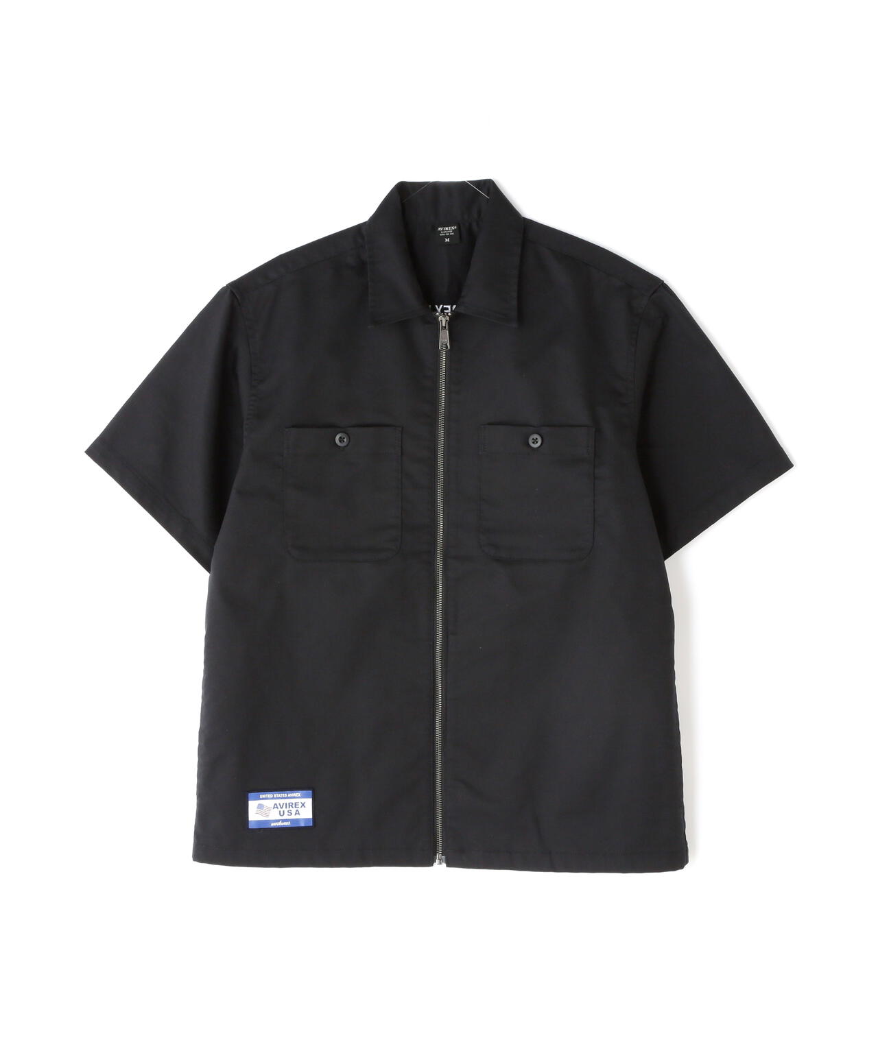 《WEB&DEPOT限定》S/S ZIP UP WORK SHIRT / ショートスリーブ ジップアップ ワークシャツ / AVIREX /