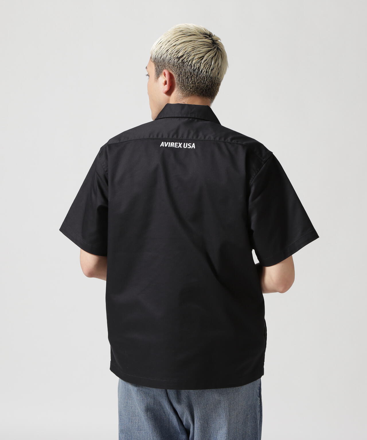 《WEB&DEPOT限定》S/S ZIP UP WORK SHIRT / ショートスリーブ ジップアップ ワークシャツ / AVIREX /