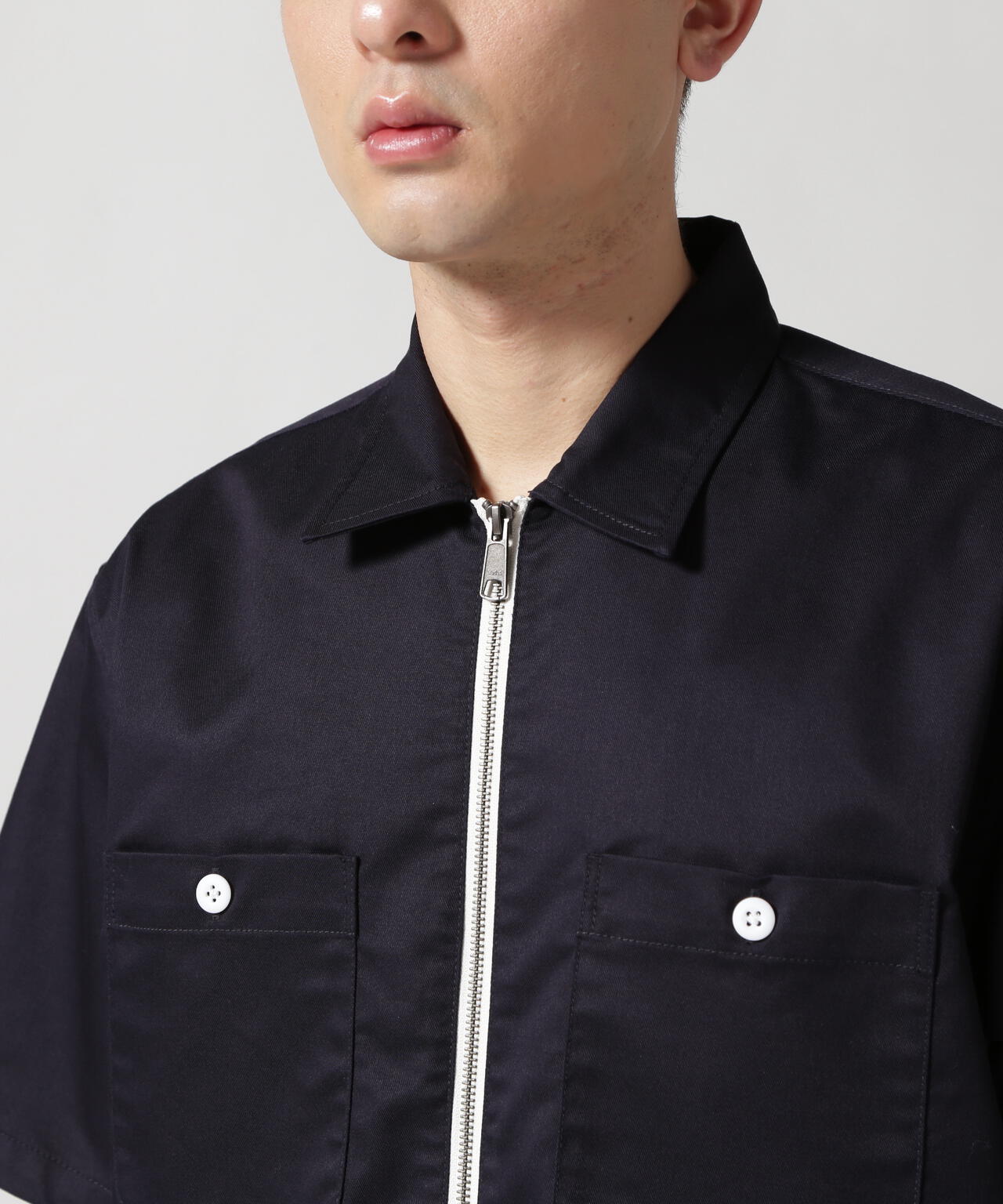 《WEB&DEPOT限定》S/S ZIP UP WORK SHIRT / ショートスリーブ ジップアップ ワークシャツ / AVIREX /