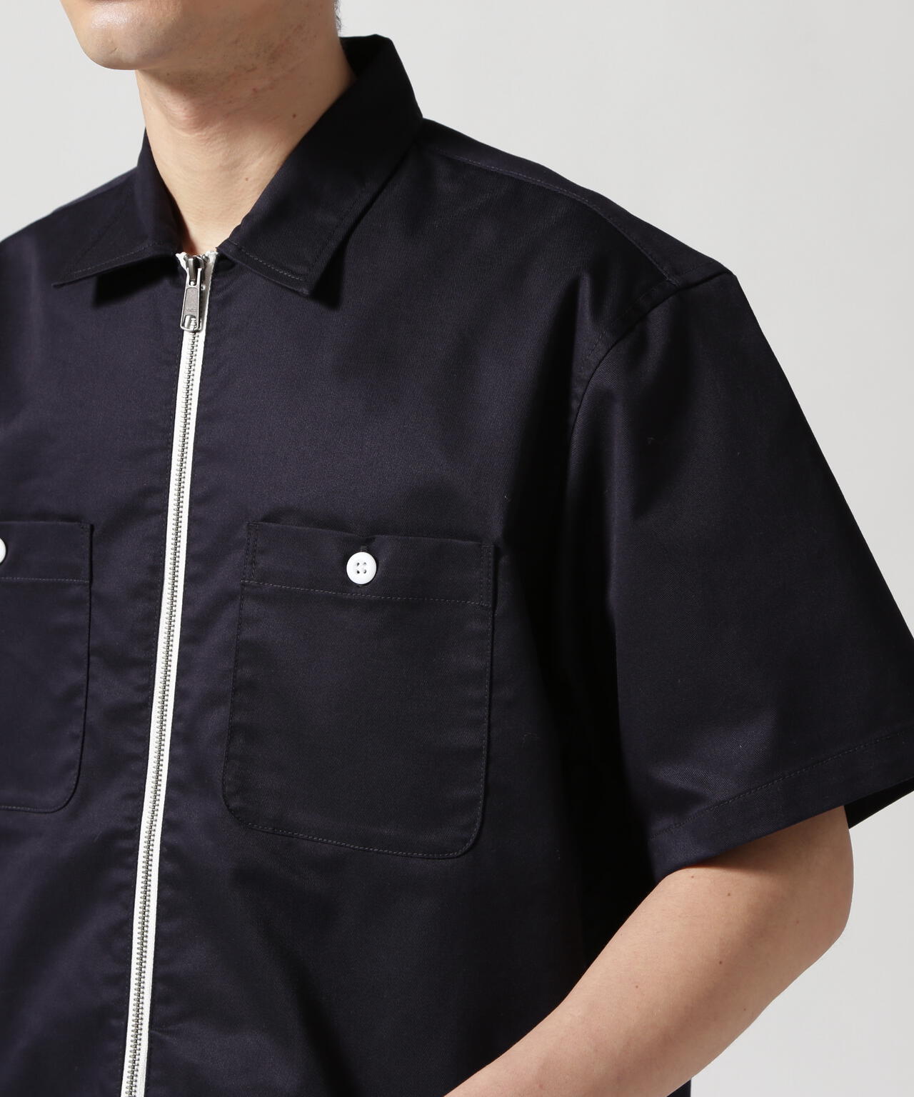 《WEB&DEPOT限定》S/S ZIP UP WORK SHIRT / ショートスリーブ ジップアップ ワークシャツ / AVIREX /