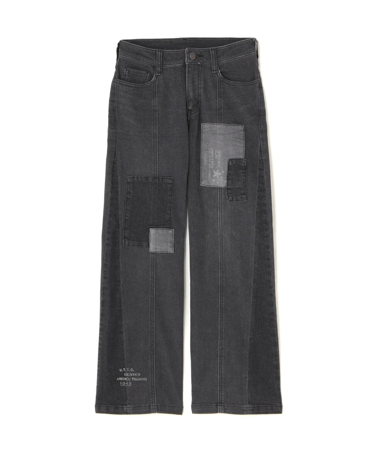 PATCH STRETCH DENIM PANTS/パッチストレッチデニムパンツ