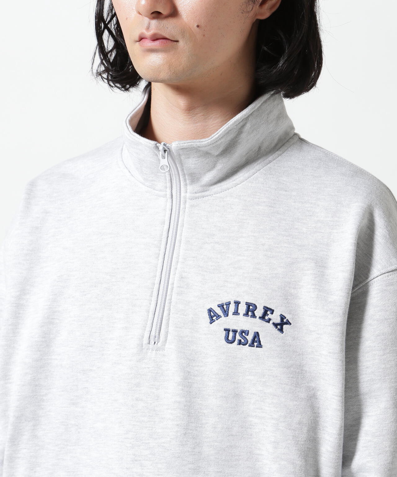 《WEB&DEPOT限定》ASTAR HALFZIP SWEAT / Aスター ハーフジップスウェット / AVIREX / アヴィレックス
