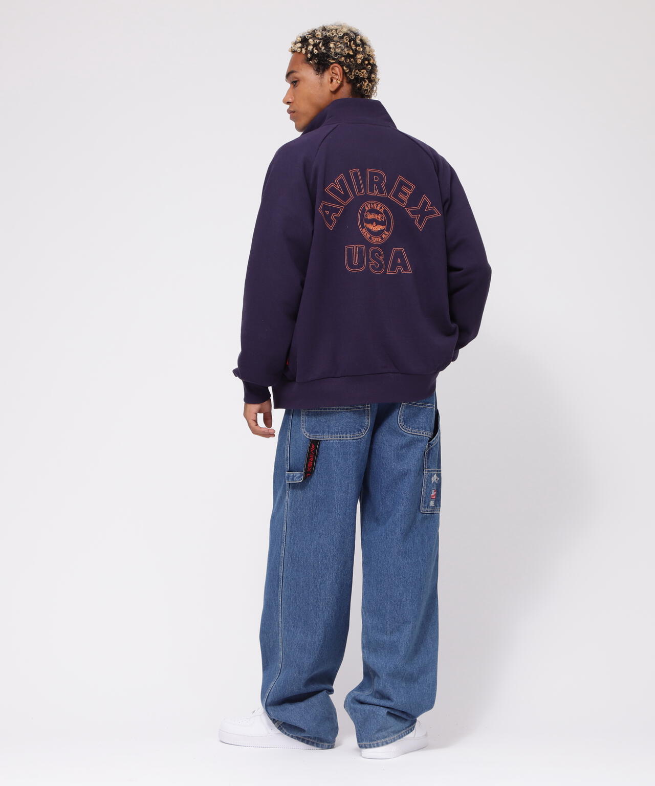 《WEB&DEPOT限定》VARSITY LOGO EMB STAND ZIP SWEAT