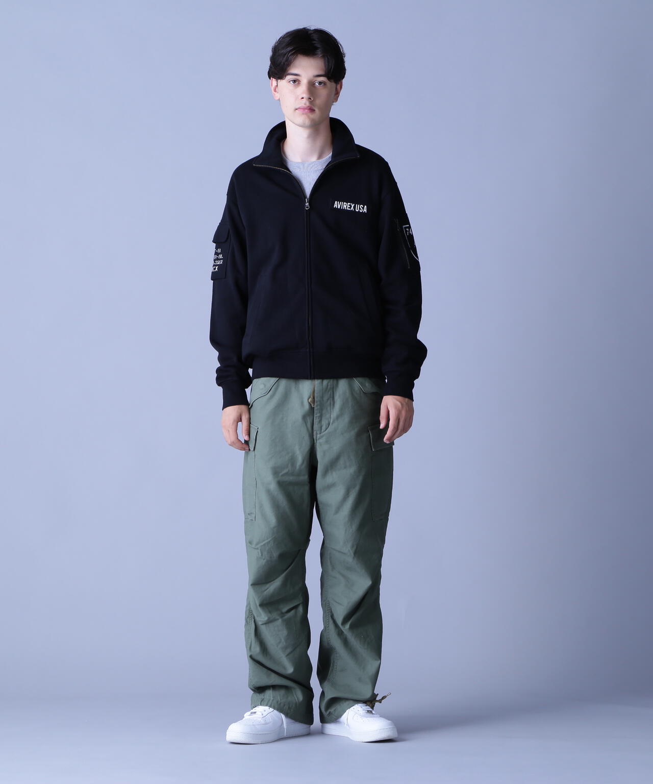 FATIGUE STAND ZIPUP SWEAT / ファティーグ ジップアップ スウェット  / AVIREX / アヴィレックス