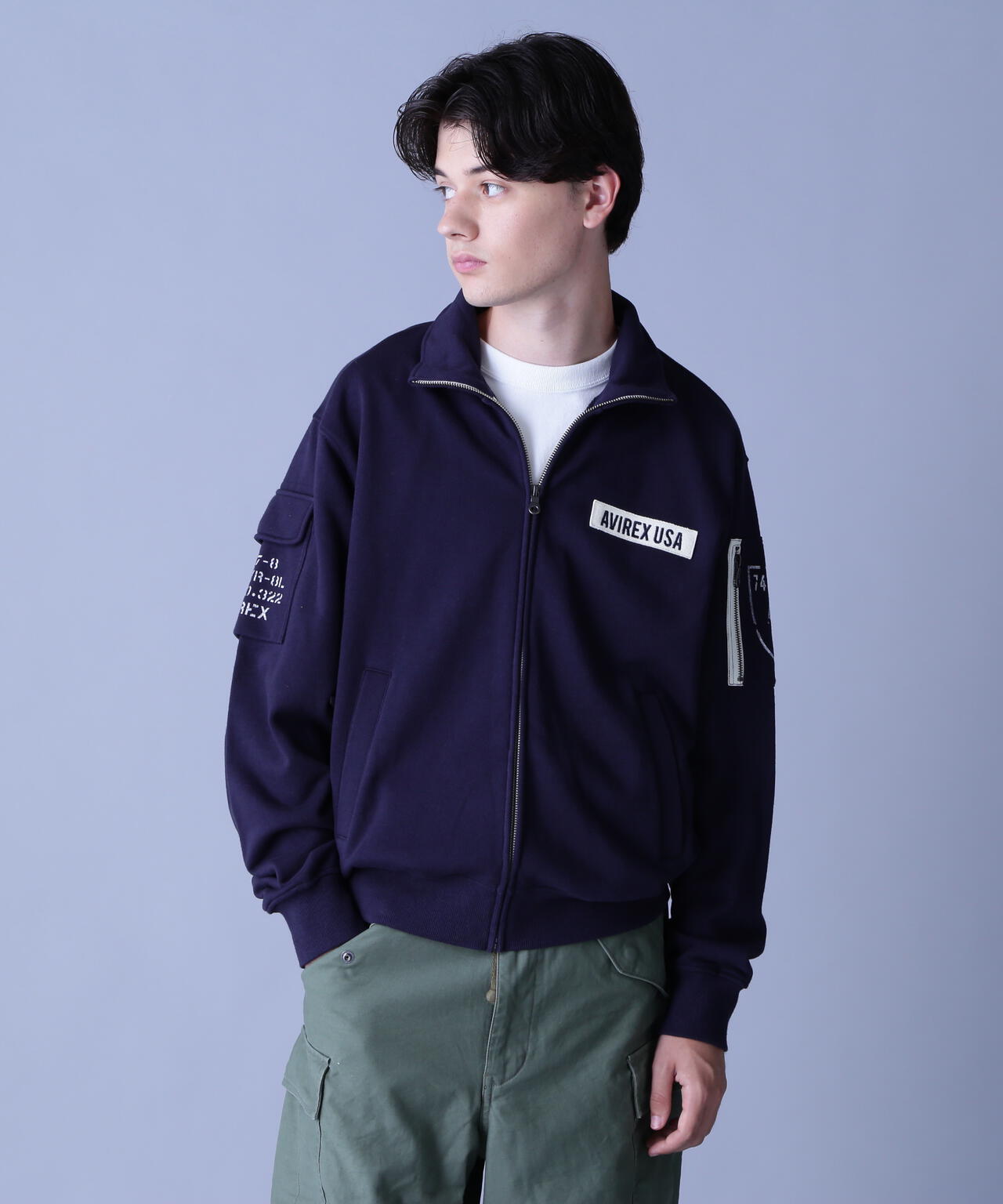 FATIGUE STAND ZIPUP SWEAT / ファティーグ ジップアップ スウェット  / AVIREX / アヴィレックス