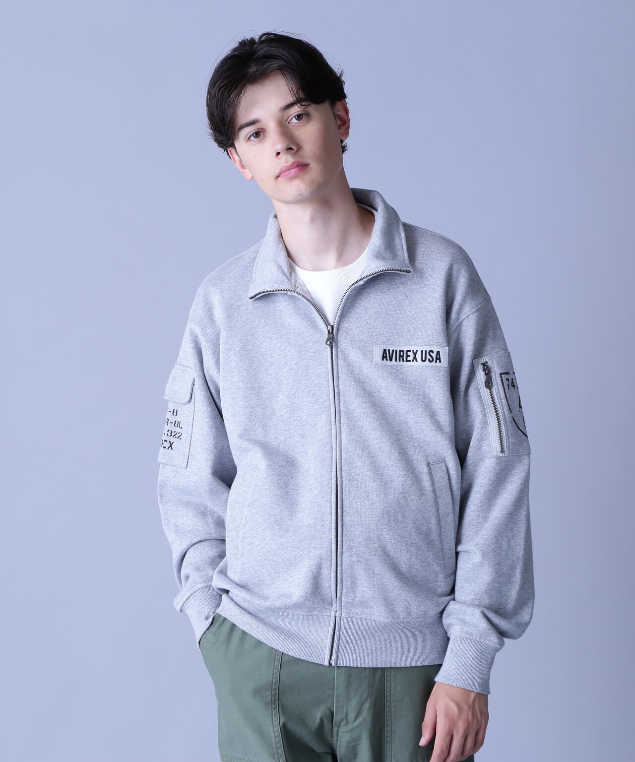 FATIGUE STAND ZIPUP SWEAT / ファティーグ ジップアップ スウェット  / AVIREX / アヴィレックス