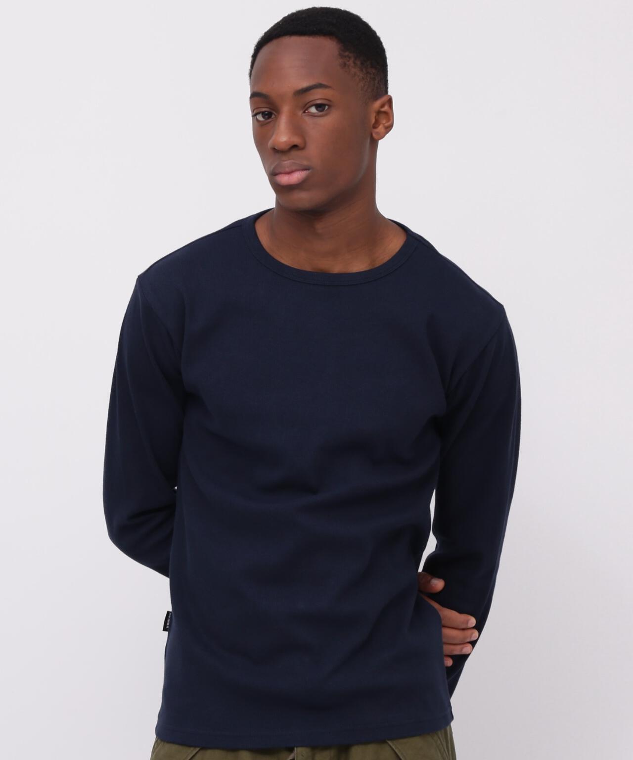 《DAILY/デイリー》RIB L/S CREW NECK T-SHIRT