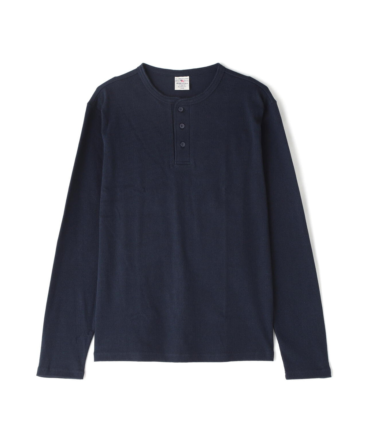 《DAILY/デイリー》RIB L/S HENLEY NECK T-SHIRT