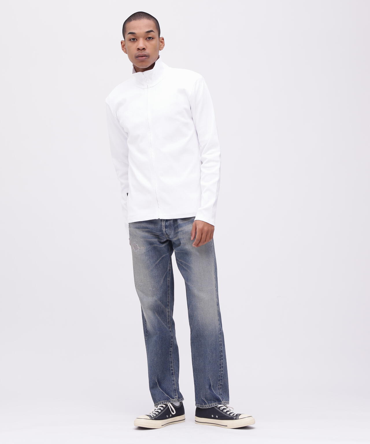 《DAILY/デイリー》STAND ZIP RIB JACKET/スタンドジップ リブ ジャケット