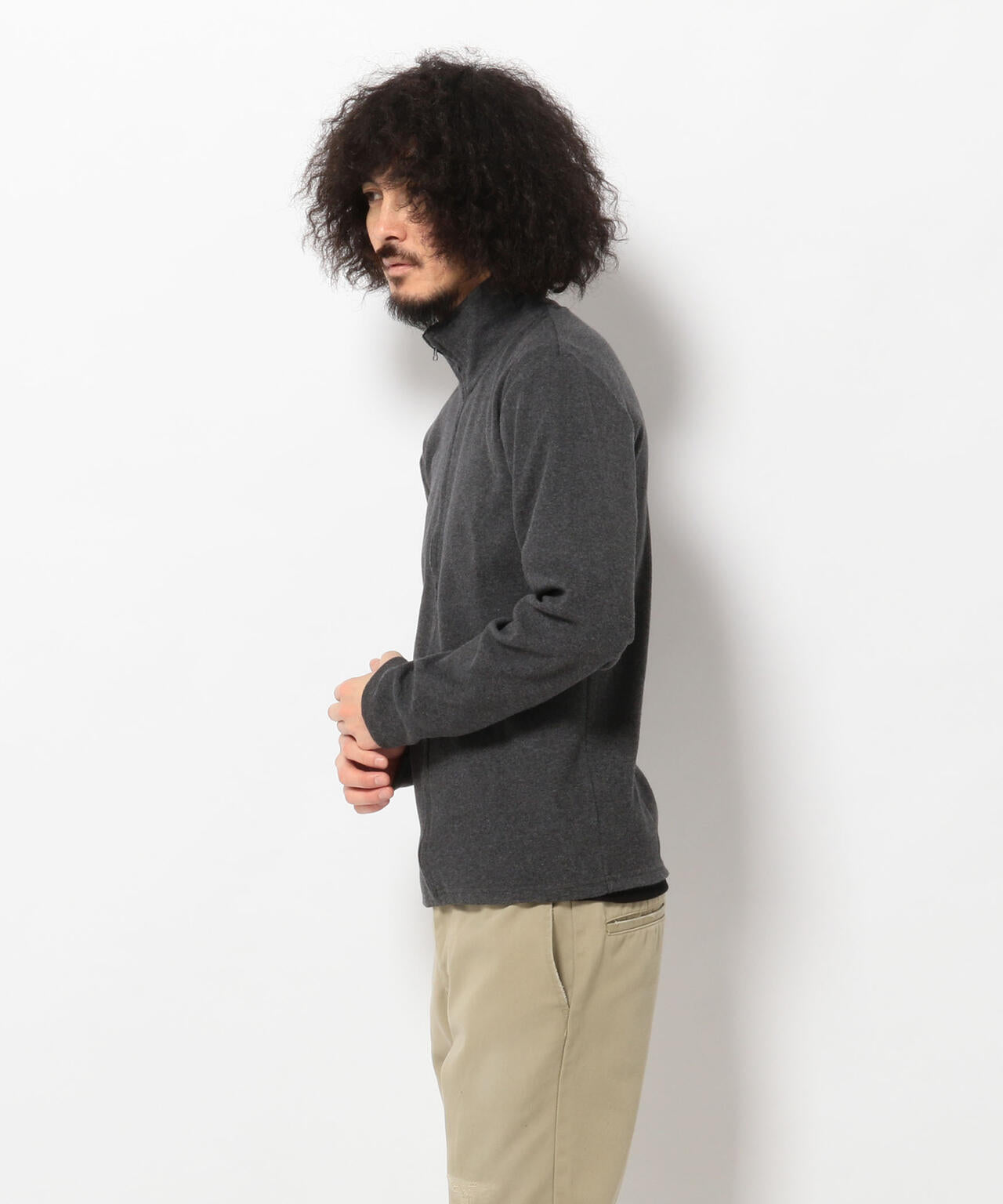 《DAILY/デイリー》STAND ZIP RIB JACKET/スタンドジップ リブ ジャケット