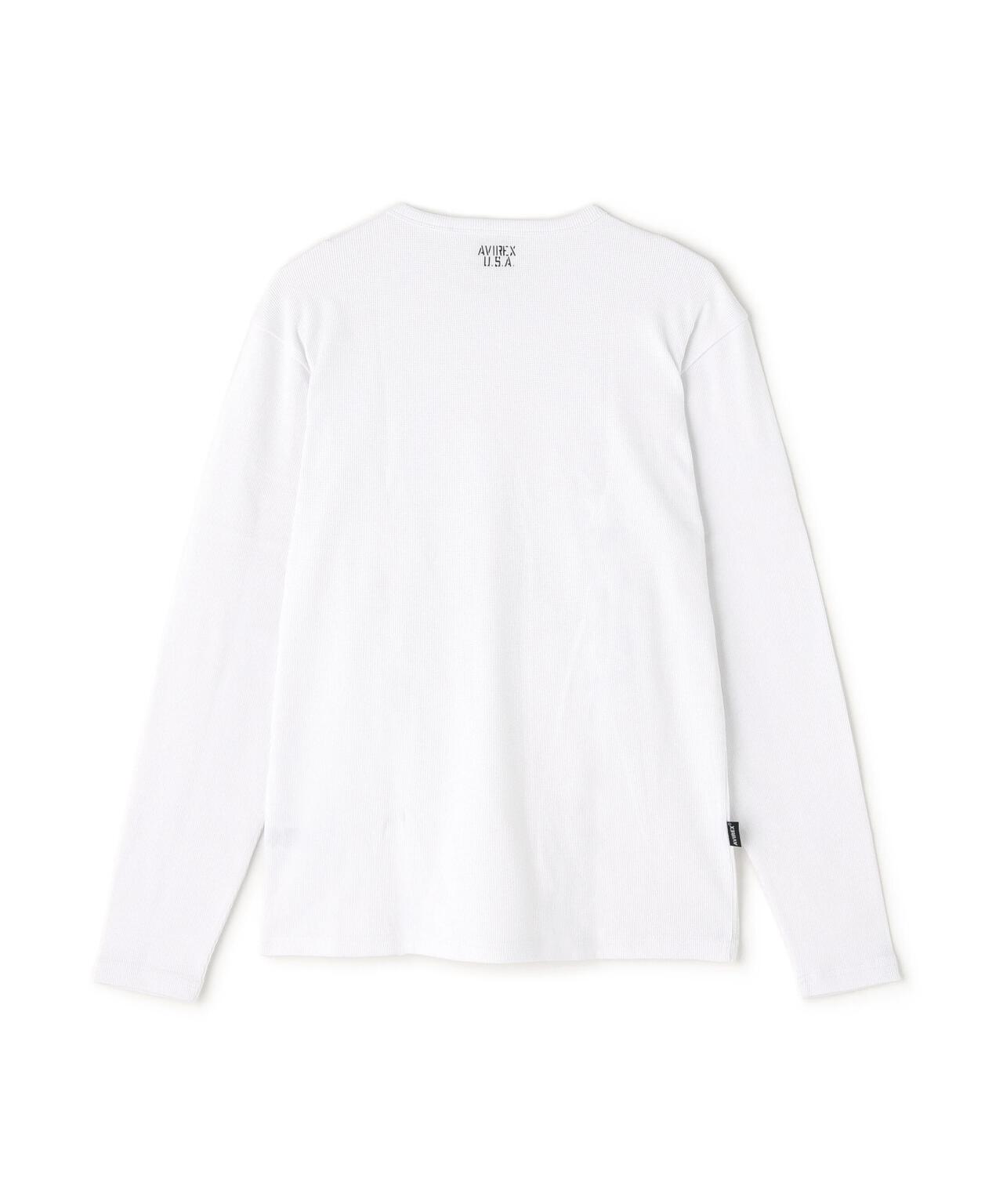《DAILY/デイリー》MINI WAFFLE CREW-NECK L/S T-SHIRT/ミニワッフル クルーネック 長袖 Tシャツ