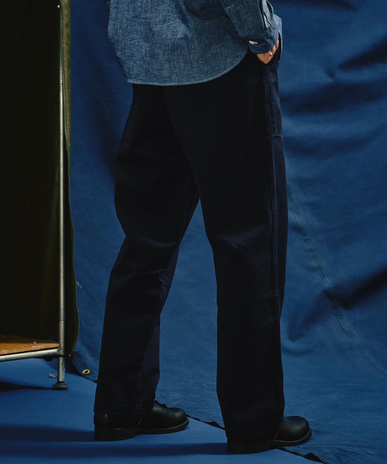 《TFQP by HANDROOM》JAPAN MADE HERRINGBONE WORK PANT / ジャパンメイド ヘリンボーン