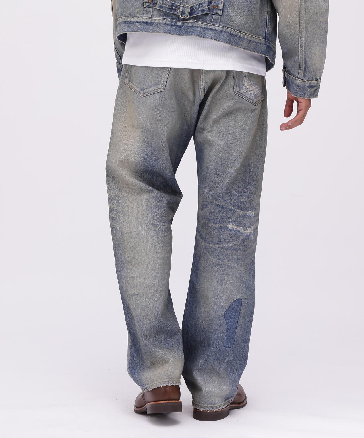 《TFQP》BUCKLE BUCK DENIM PANTS "50YEARS WASH"