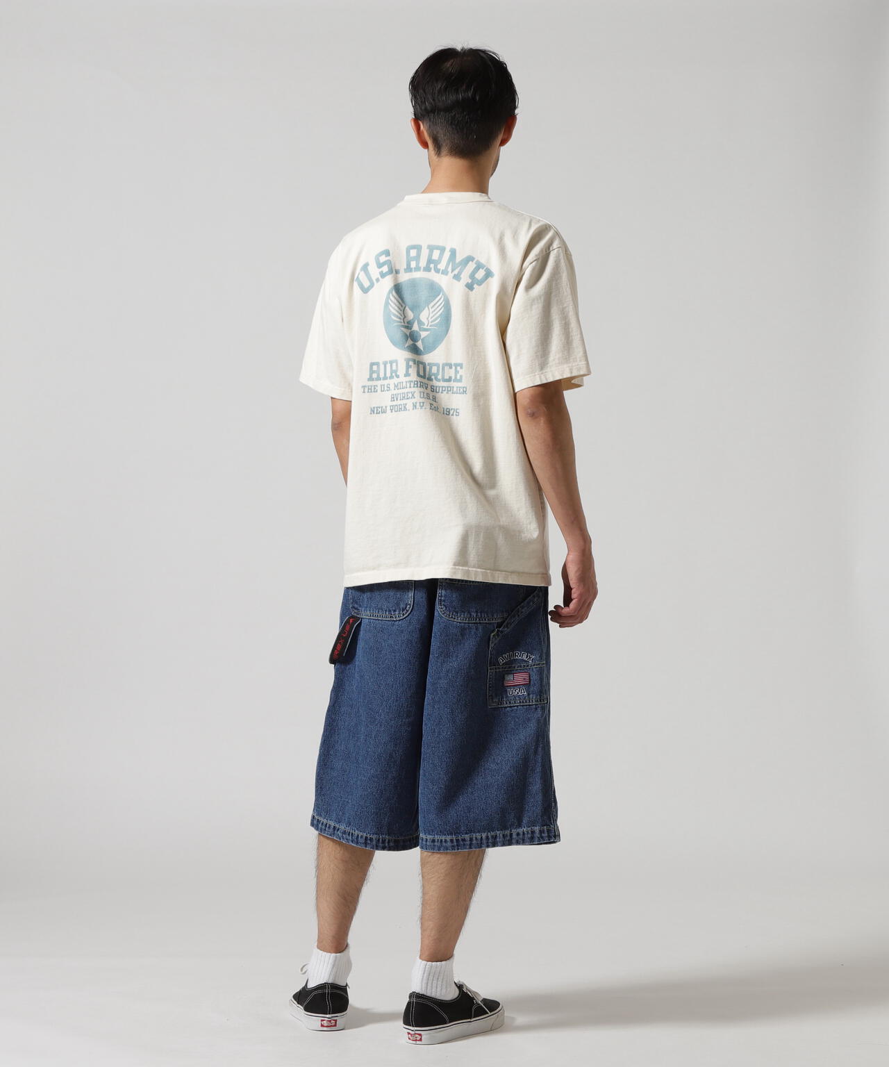 《直営店限定》DENIM EASY CARGO SHORTS / デニム イージーカーゴショーツ / AVIREX / アヴィレックス