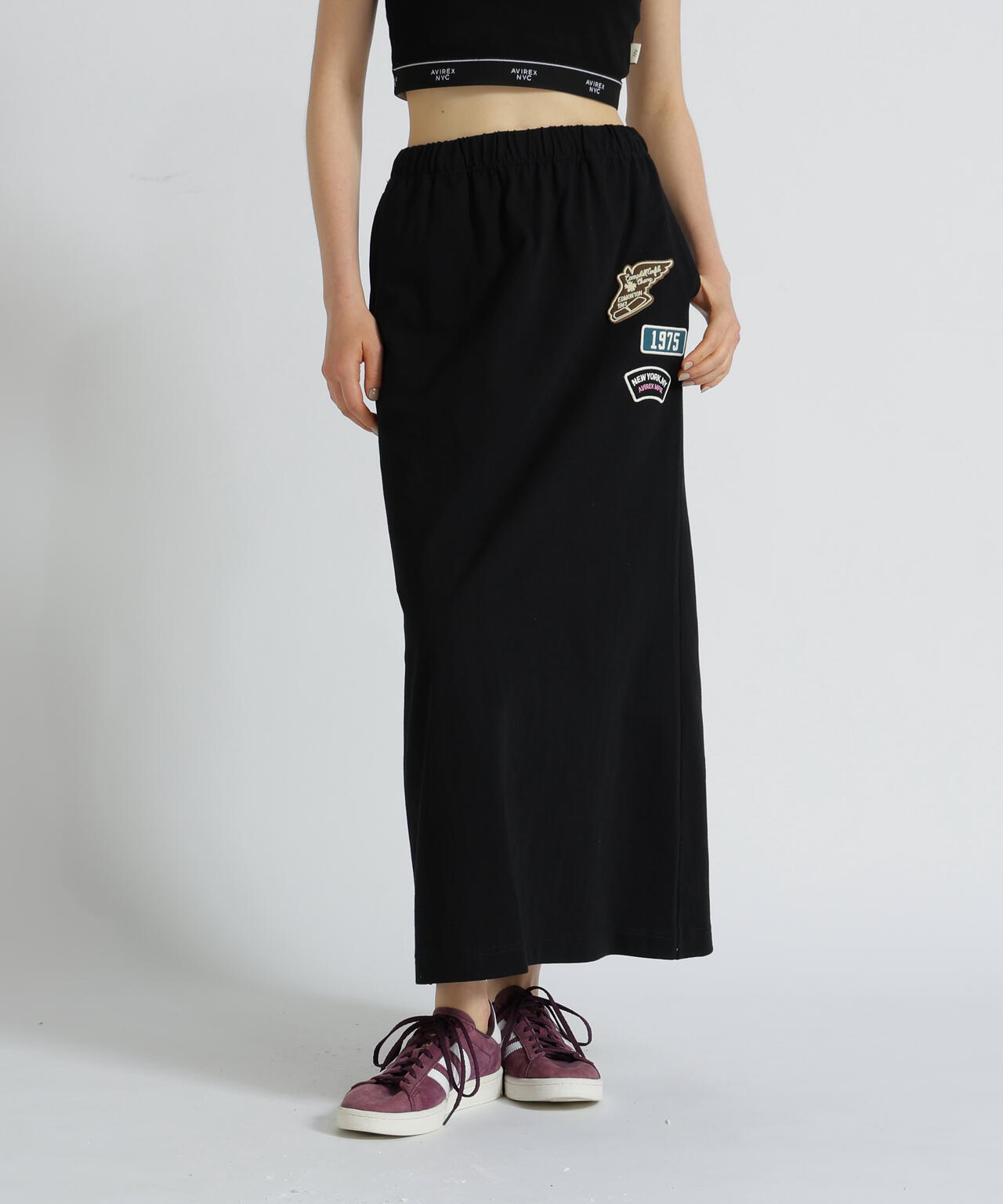 《WEB&DEPOT限定》JERSEY SKIRT PATCHED/ジャージ スカート パッチ