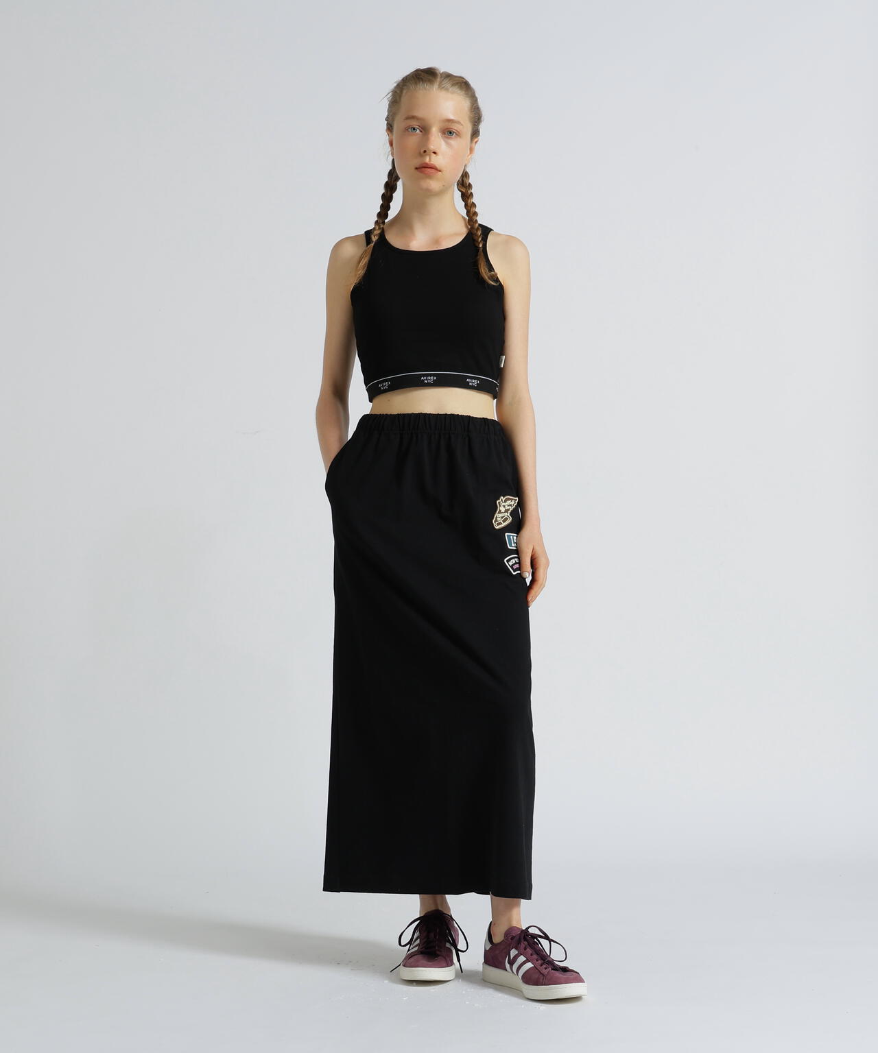 《WEB&DEPOT限定》JERSEY SKIRT PATCHED/ジャージ スカート パッチ