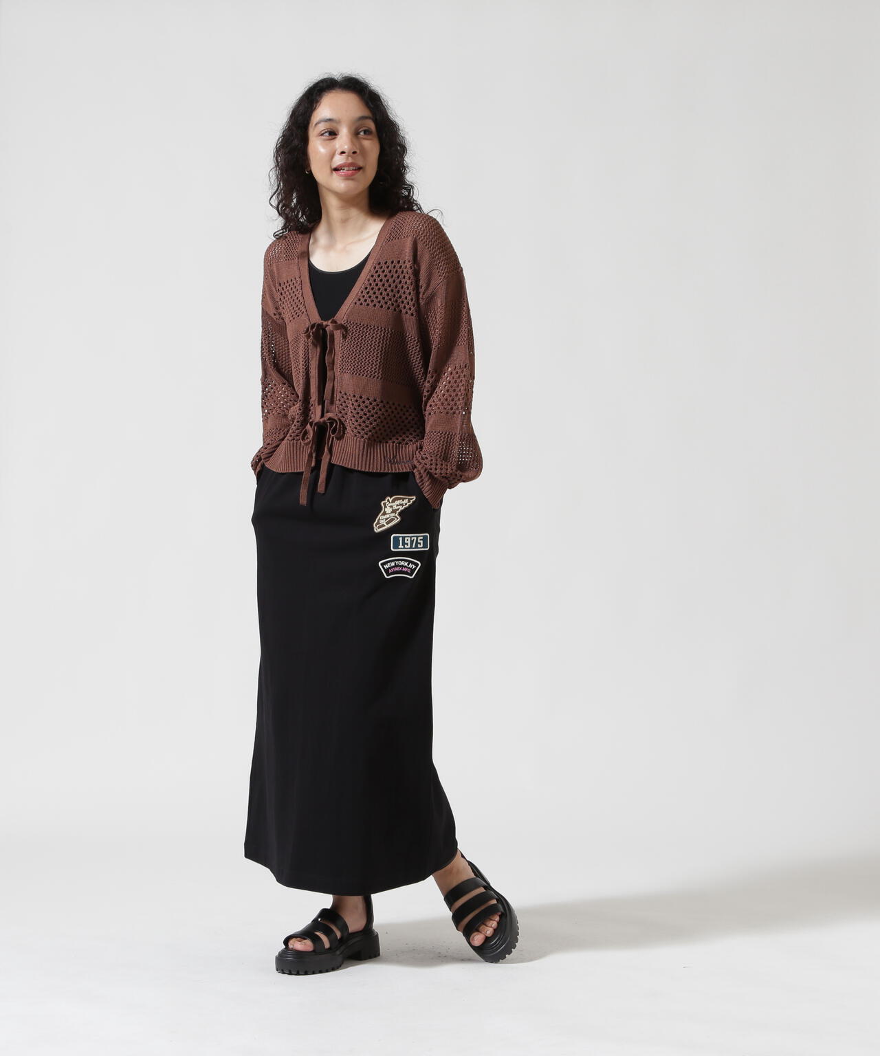 《WEB&DEPOT限定》JERSEY SKIRT PATCHED/ジャージ スカート パッチ