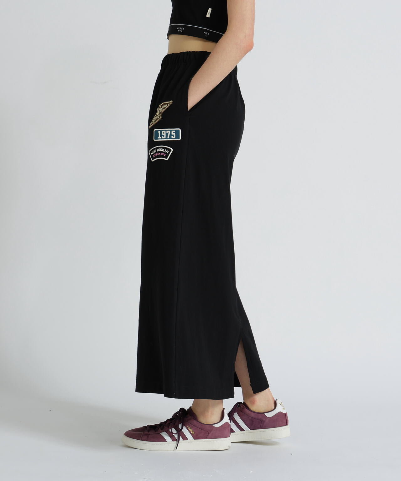 《WEB&DEPOT限定》JERSEY SKIRT PATCHED/ジャージ スカート パッチ