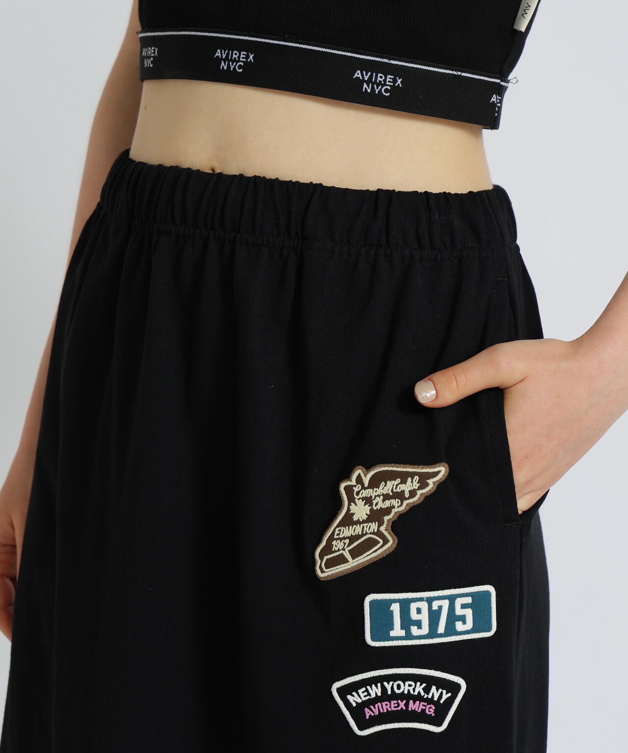 《WEB&DEPOT限定》JERSEY SKIRT PATCHED/ジャージ スカート パッチ