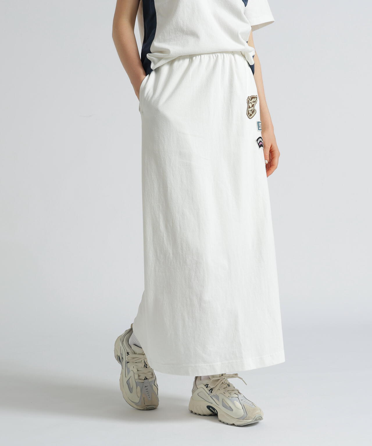 《WEB&DEPOT限定》JERSEY SKIRT PATCHED/ジャージ スカート パッチ