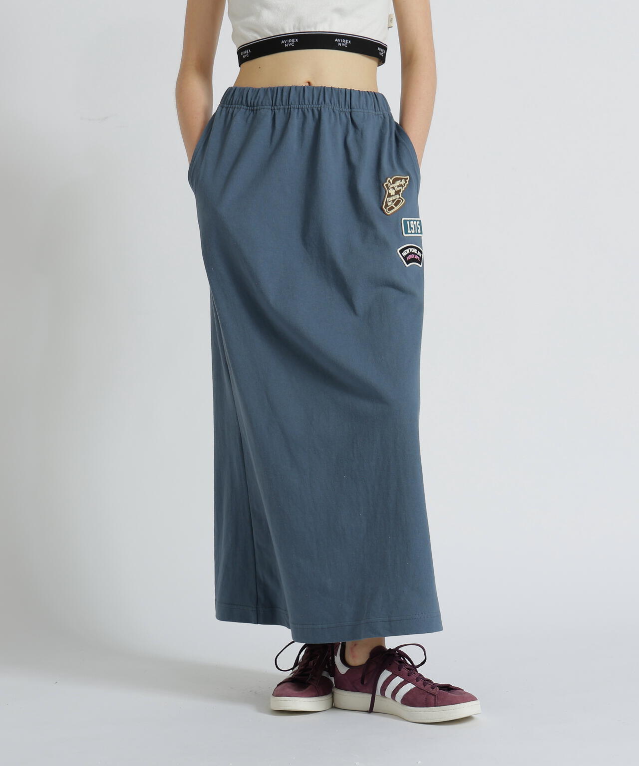 《WEB&DEPOT限定》JERSEY SKIRT PATCHED/ジャージ スカート パッチ
